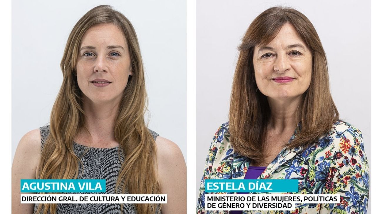 Agustina Vila en la dirección de Cultura y Educación y Estela Díaz, en el ministerio de las Mujeres.