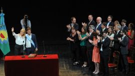 Asunción de ministros de Axel Kicillof.