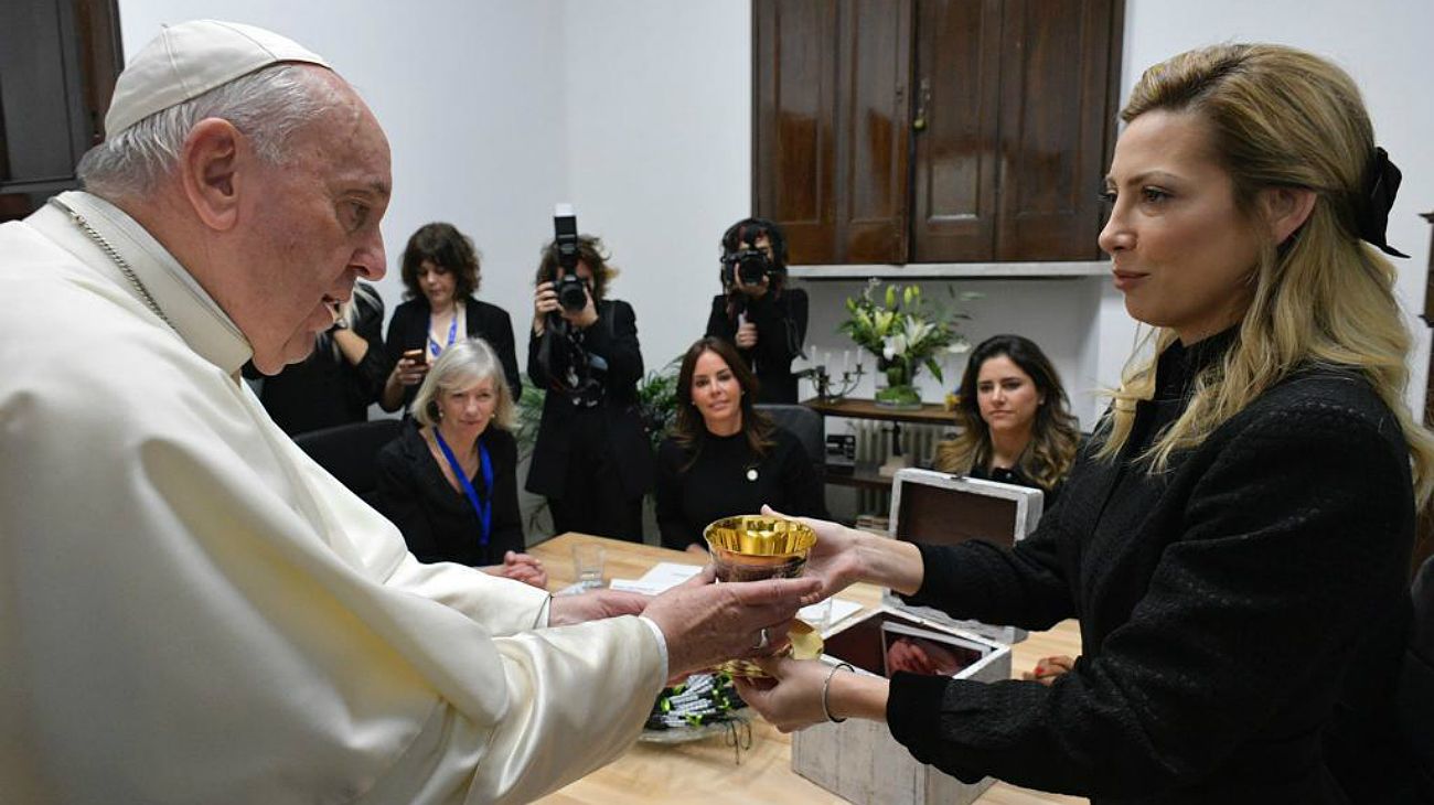 El cáliz de Luján, el regalo de Fabiola para el papa Francisco.