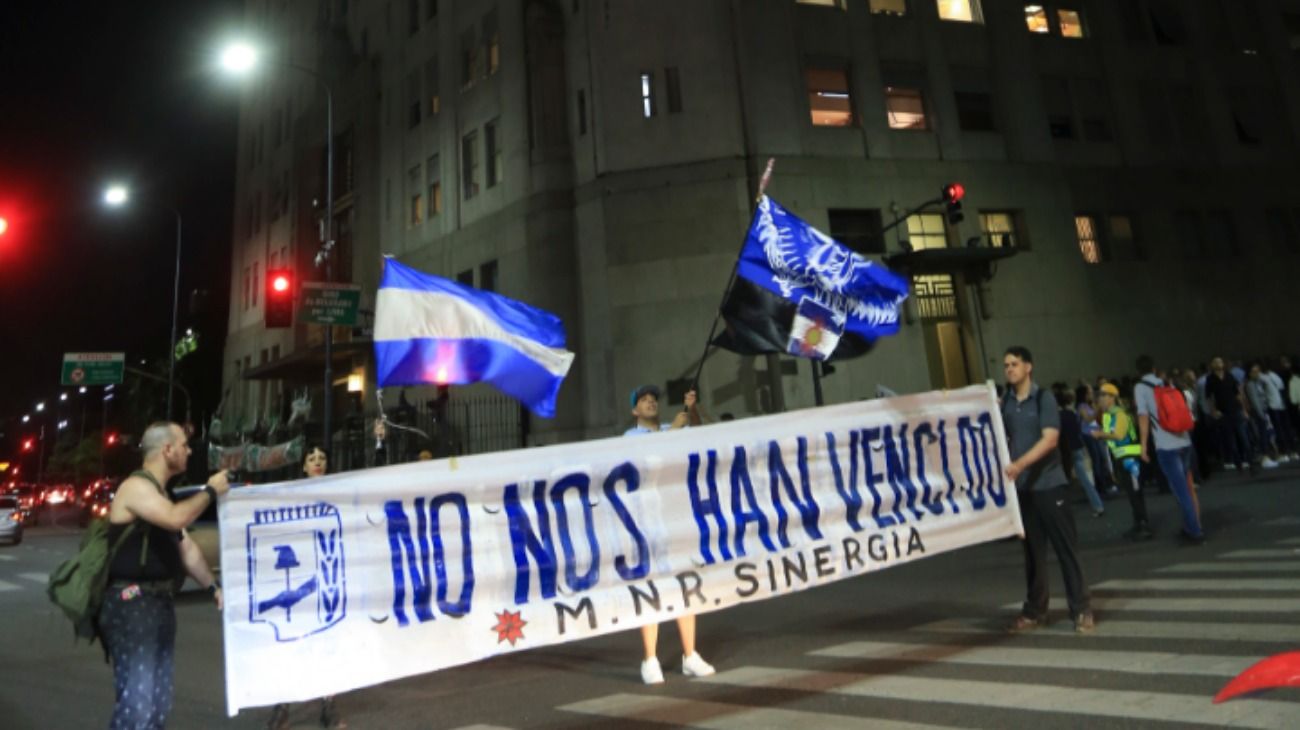 Volvieron a encender la imagen de Evita en el Ministerio de Desarrollo Social.