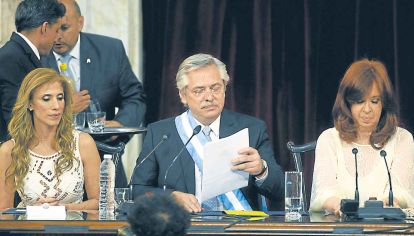 Discurso. El presidente Alberto Fernández llamó a la reconciliación y acuerdo nacional.
