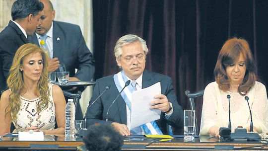 Discurso. El presidente Alberto Fernández llamó a la reconciliación y acuerdo nacional.