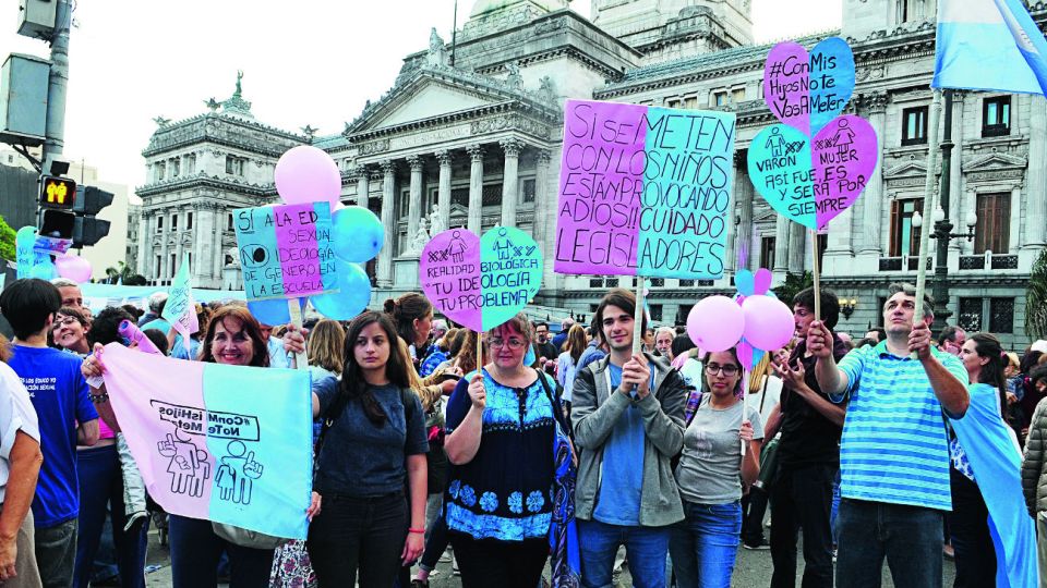 Antiderechos. La Iglesia se manifestó contra la medida y ONGs “celestes” la respaldaron.