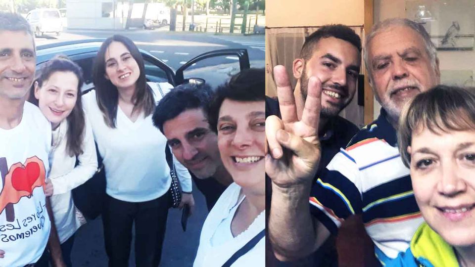 Navidad libres. Baratta se reencontró con su mujer y familiares; De Vido posó junto a su mujer y su hijo en la casa de Puerto Panal.