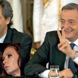 Pasado. Fernández como jefe de gabinete de Cristina y Néstor, en los primeros años K. | Foto:Cedoc