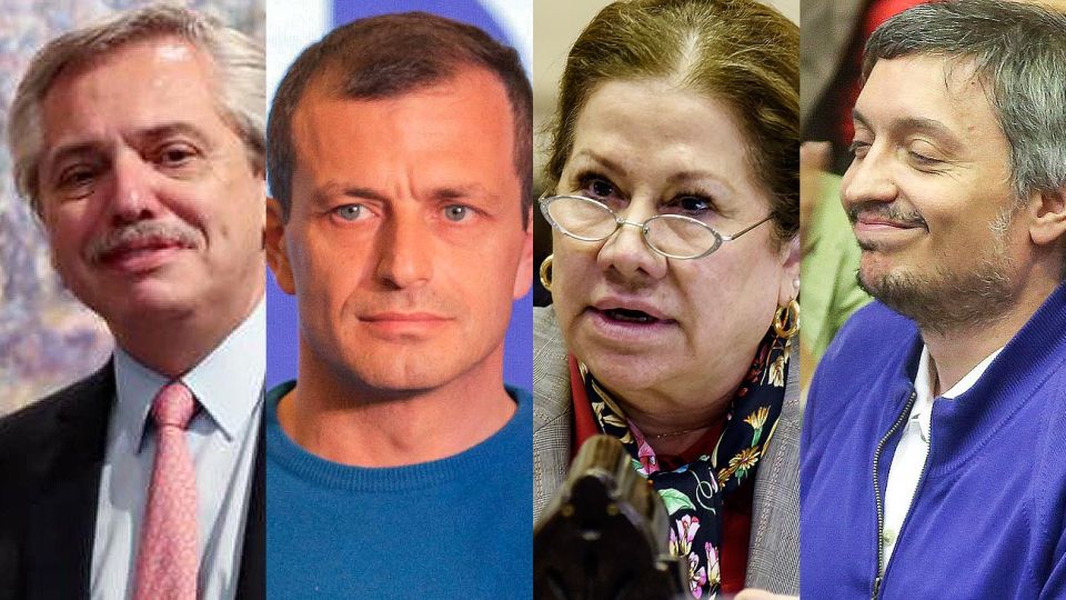 Alberto Fernández, Eduardo Bucca, Graciela Camaño y Máximo Kirchner