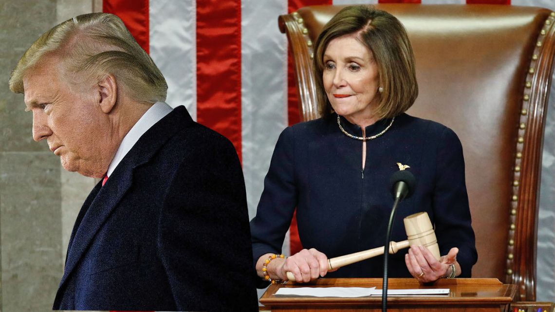 House Speaker Nancy Pelosi announces the passage of the first article of impeachment, abuse of power, against US President Donald Trump. 