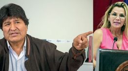 Evo Morales y Jeanine Áñez
