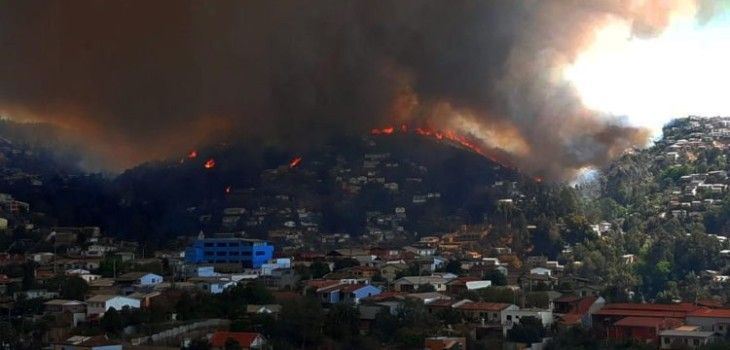 Incendio en Valparaiso, Chile