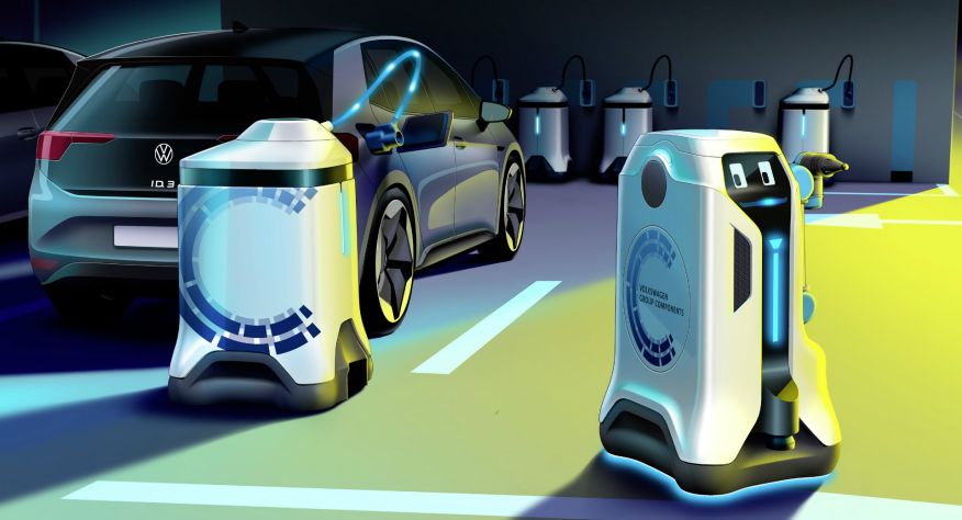 Volkswagen desarrolla un robot para la carga de autos eléctricos