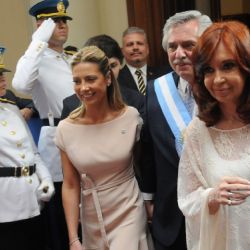 Cristina Kirchner junto a Alberto Fernández, Fabiola Yáñez, Estanislao Fernández y Sergio Massa | Foto:Sergio Piemonte