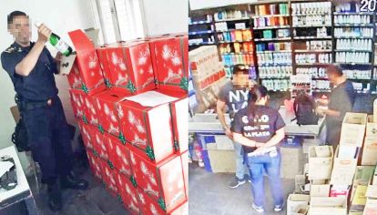 Dulce navidad. El comisario que firma el escrito muestra el resultado de su “campaña” por los supermercados platenses.