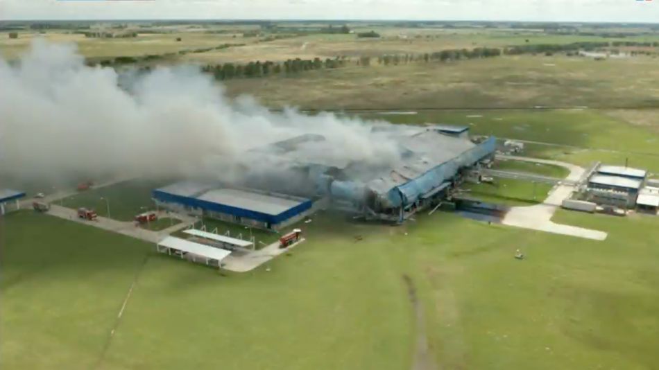 Incendio del frigorífico en Las Heras.
