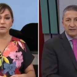 Lorena Maciel y Luis Ventura en la pantalla de TN