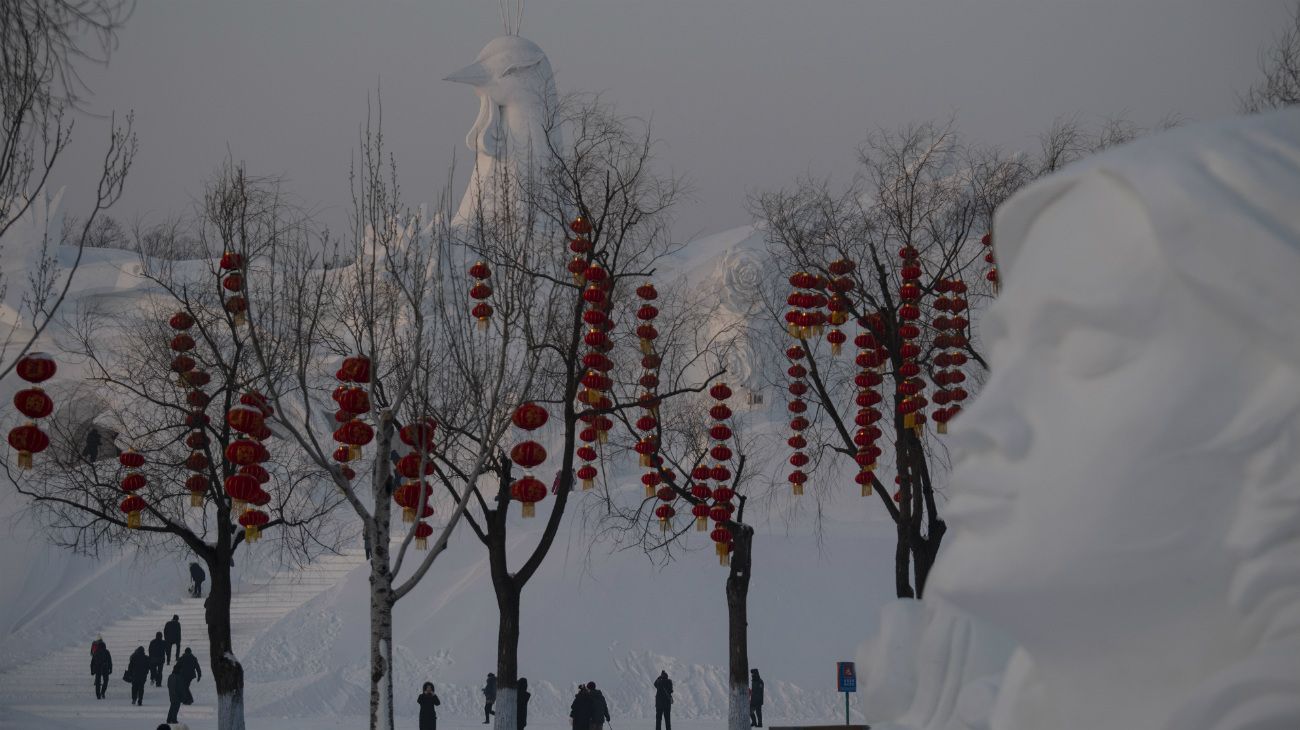 The Harbin International Ice and Snow Festival in Harbin, China 2019