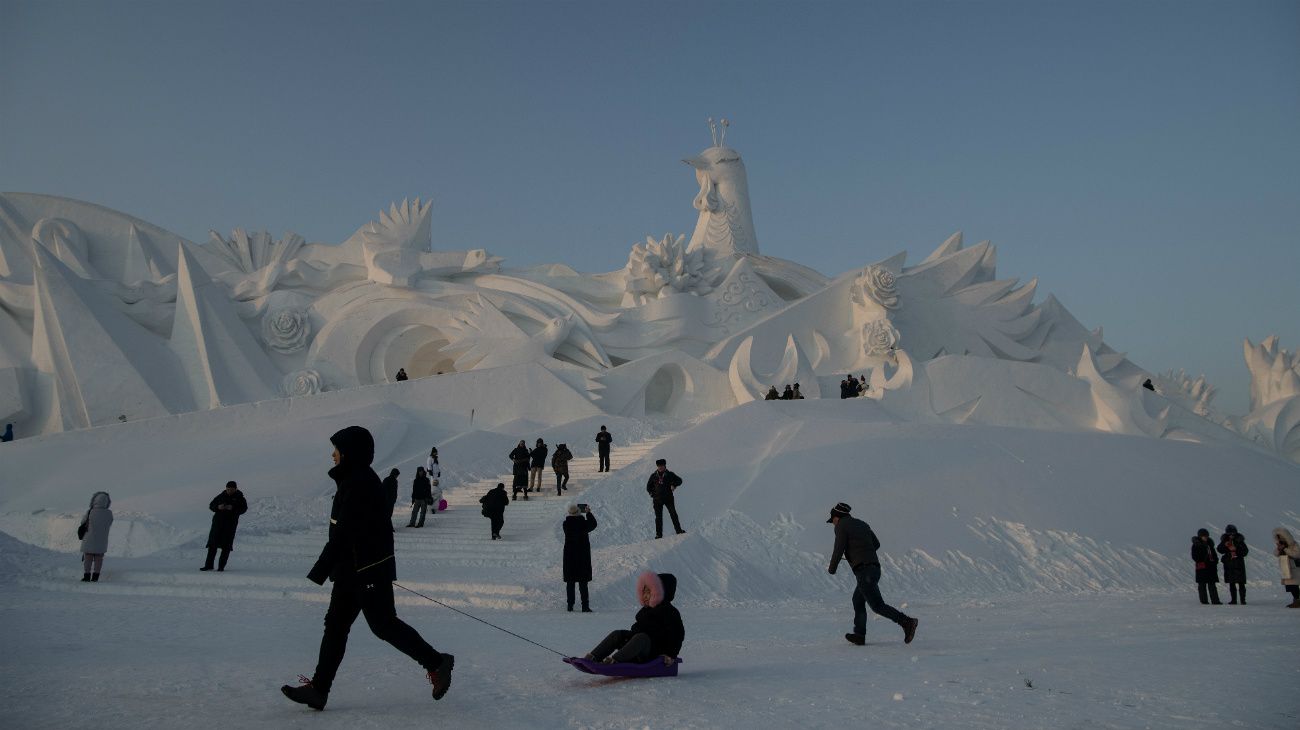 The Harbin International Ice and Snow Festival in Harbin, China 2019