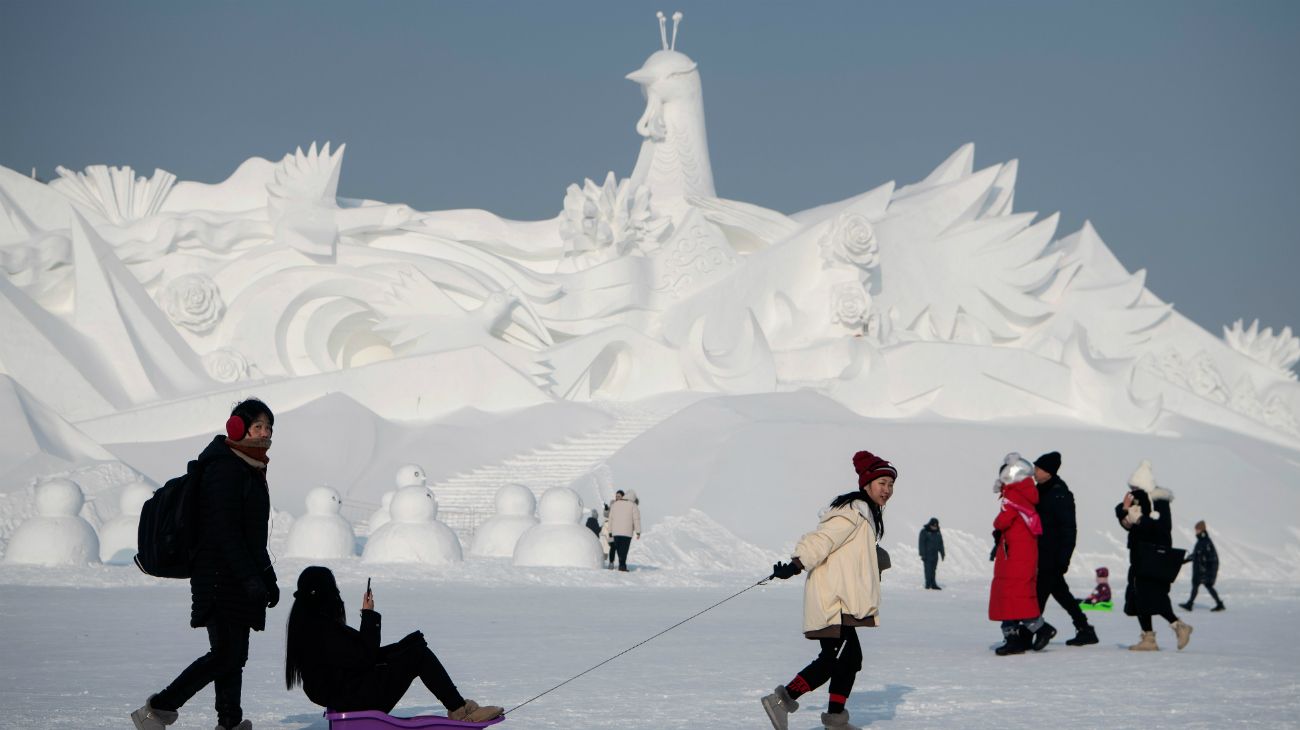 The Harbin International Ice and Snow Festival in Harbin, China 2019