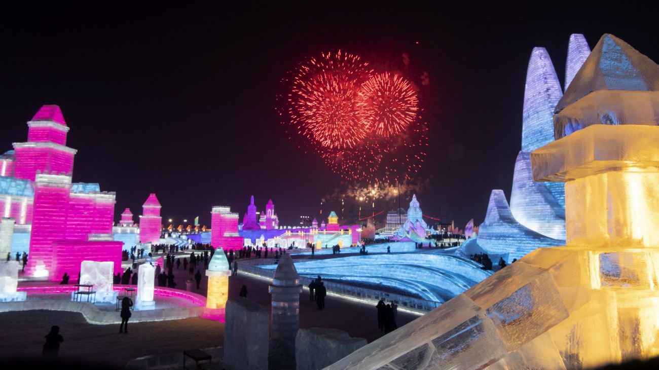 The Harbin International Ice and Snow Festival in Harbin, China 2019