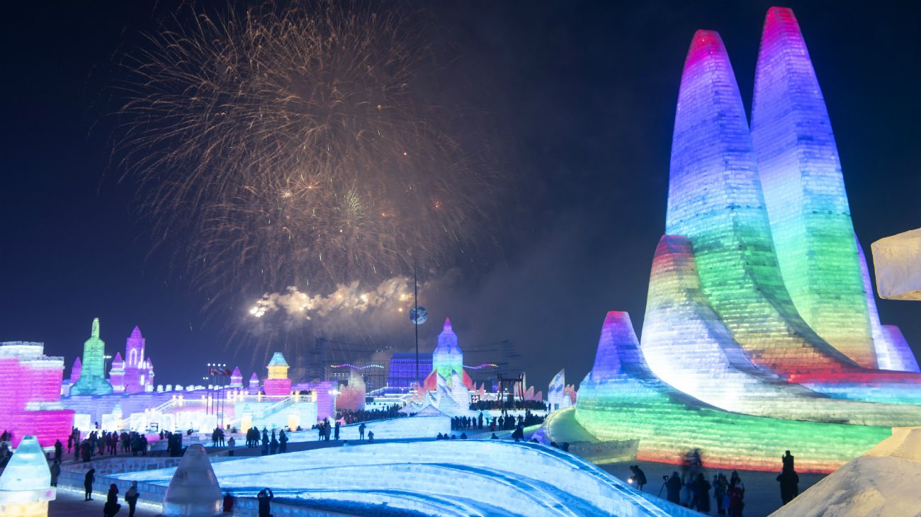 The Harbin International Ice and Snow Festival in Harbin, China 2019