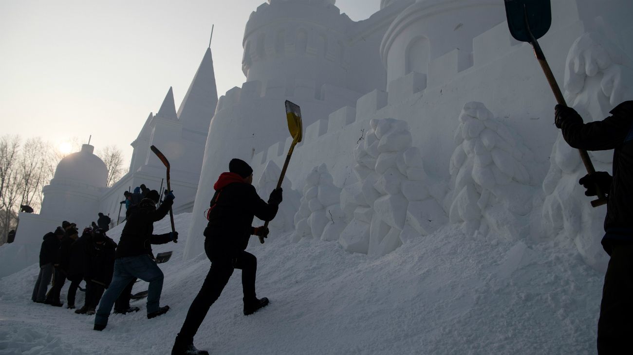 The Harbin International Ice and Snow Festival in Harbin, China 2019