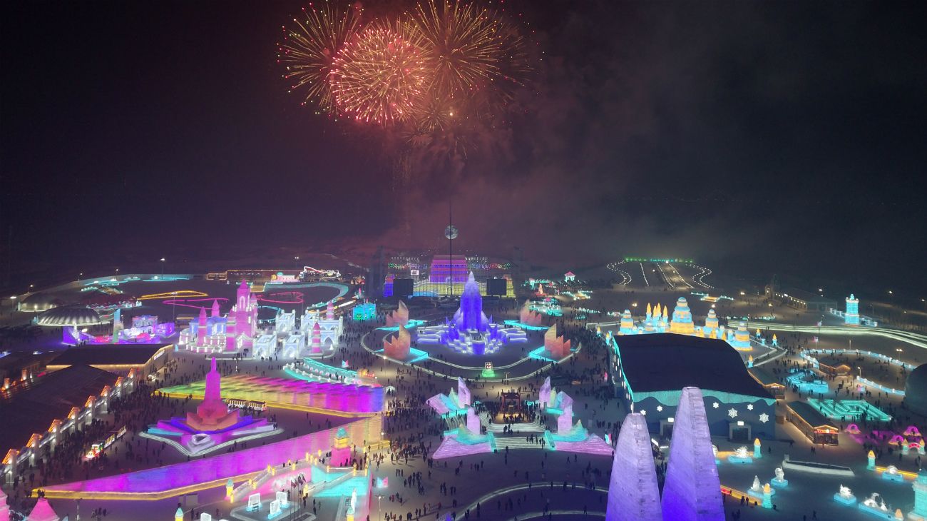 The Harbin International Ice and Snow Festival in Harbin, China 2019