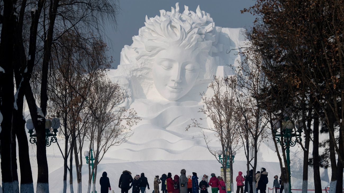 The Harbin International Ice and Snow Festival in Harbin, China 2019