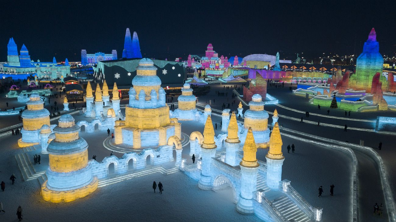 The Harbin International Ice and Snow Festival in Harbin, China 2019