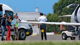 pocas salidas. Tinelli y Valdés almorzaron en el restaurante del Hotel VIK y se fueron de Punta el jueves 2.