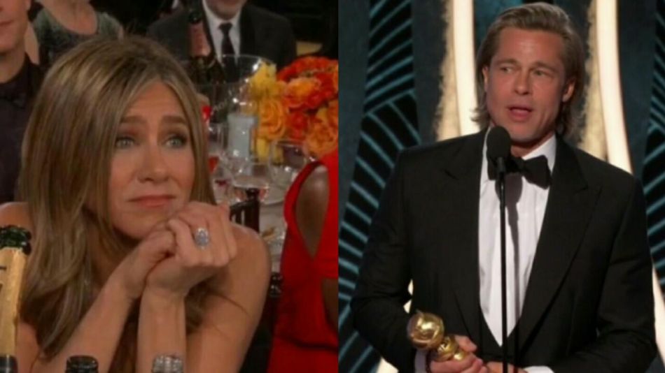 La reacción de Jennifer Aniston al escuchar a Brad Pitt hablando de sus ex