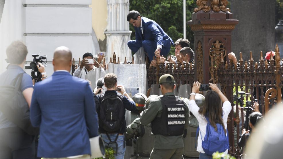 Maduro Forces Oust Guaido from Congress and Spark Day of Chaos