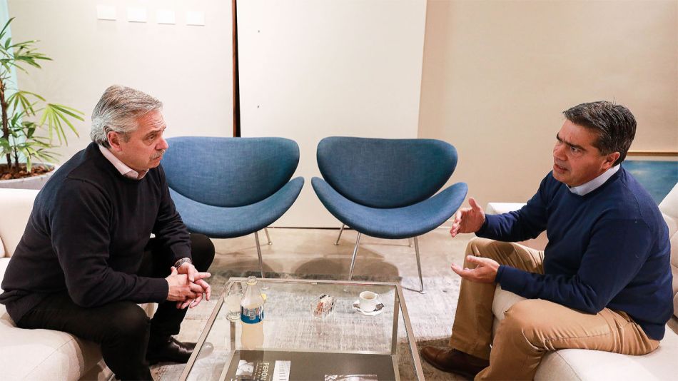 Alberto Fernández junto a Jorge Capitanich, durante la última campaña