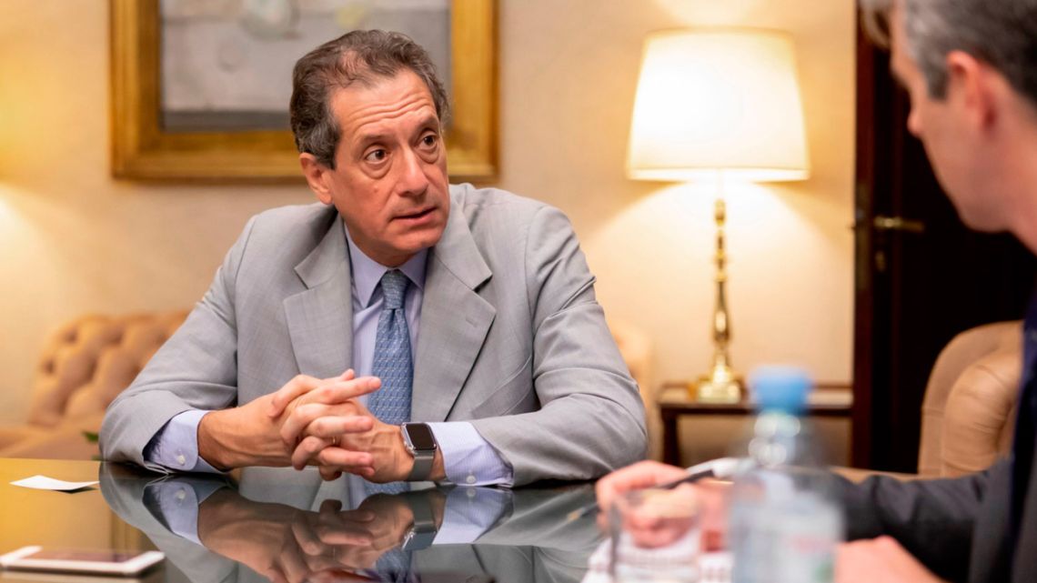 New Central Bank President Miguel Ángel Pesce, pictured during his interview with Bloomberg.