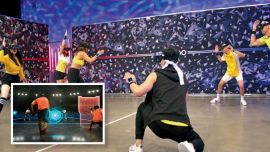 equipo. Los cascos de VR y una pulsera en la muñeca para controlar los escudos o lanzar las esferas. El hardware sirve para otros deportes virtuales que ya tienen competencia mundial.