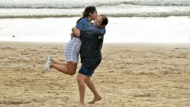 La familia viajó a Uruguay el 30 de diciembre, como todos los eneros. Fútbol familiar y mimos. A Felipe no le gusta posar ni dar reportajes.