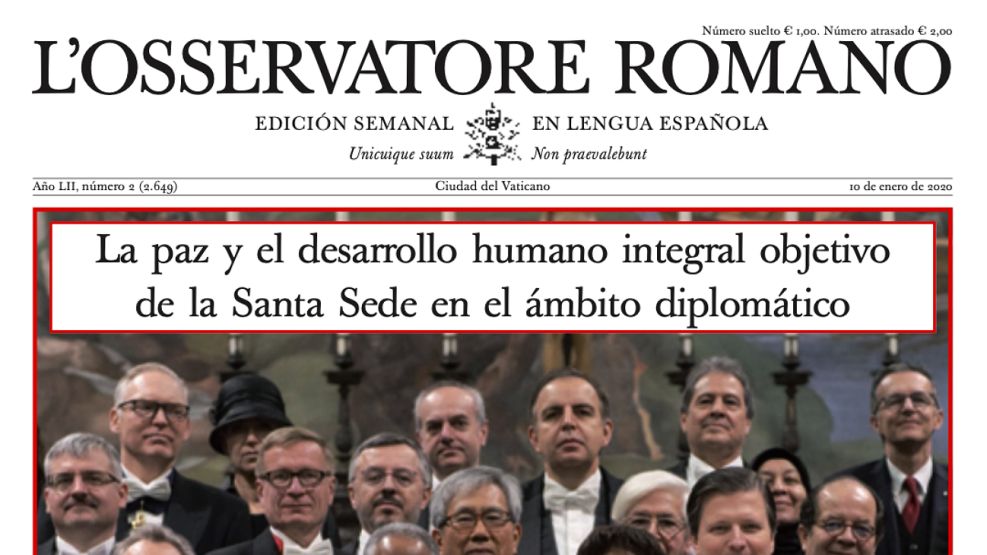 L'Osservatore Romano de esta semana.