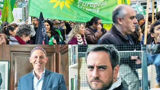 Europa. Los Verdes funcionan como límite a los populismos de derecha en países industrializados (arriba). Funcionarios. Sergio Bergman y Juan Cabandié, ministros de Ambiente de las últimas gestiones (abajo).