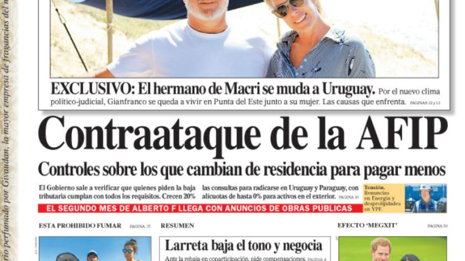 La tapa de este sábado 11 de enero.