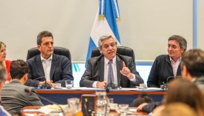 Sergio Massa, Alberto Fernández y Máximo Kirchner.