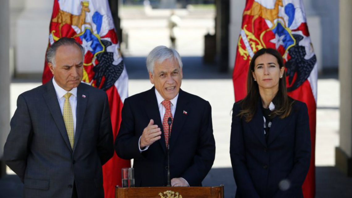 Sebastián Piñera at La Moneda presidential palace in Santiago, Chile