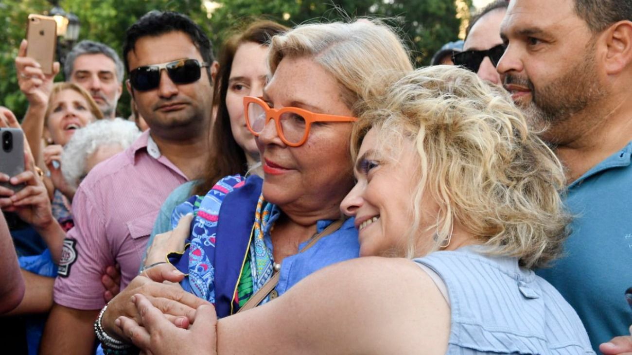 Lilita Carrió se hizo presente en el homenaje a Nisman.