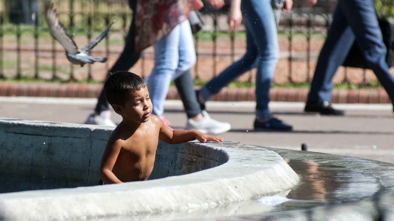 Calor en Buenos Aires, una postal del verano.