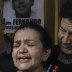 Relatives and friends of the young Fernando Baez Sosa during the silent march that takes place in the Buenos Aires neighborhood of Recoleta, January 23rd 2020.