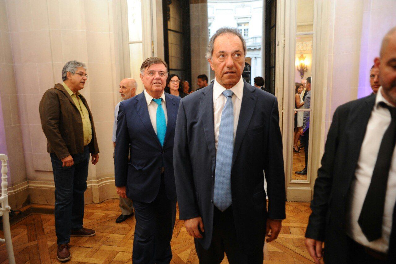 Daniel Scioli en el Palacio San Martín, sede de la Cancillería.