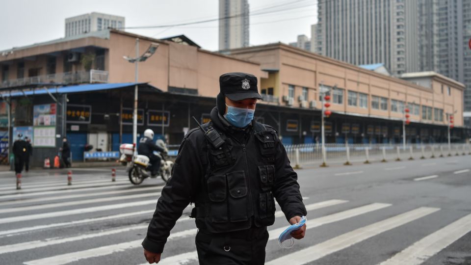 El mercado mayorista de mariscos de Huanan de la ciudad de Wuhan, donde se detectó el coronavirus.