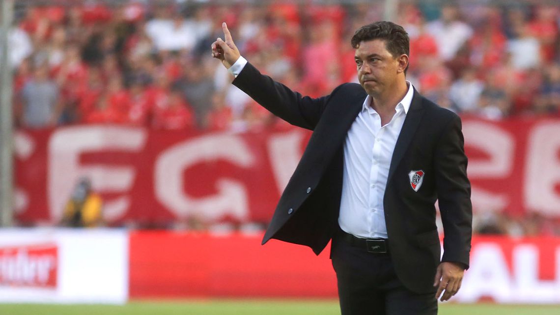 River Plate coach Marcelo Gallardo.