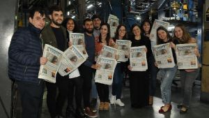 Los alumnos del sexto ciclo visitaron la imprenta.