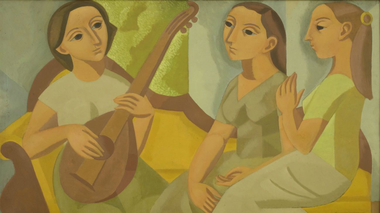 El diván amarillo, 1961, óleo sobre cartón, 73,5 x 104 cm. Colección Museo Rosa Galisteo de Rodríguez.