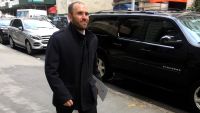 Economy Minister Martín Guzmán arrives at Argentine consulate in New York on January 28, 2020 for a meeting with IMF officials about the restructuring of Argentina's debt.