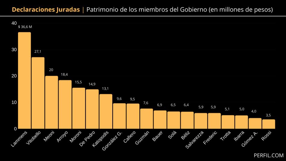 grafico patrimonio ministros gobierno