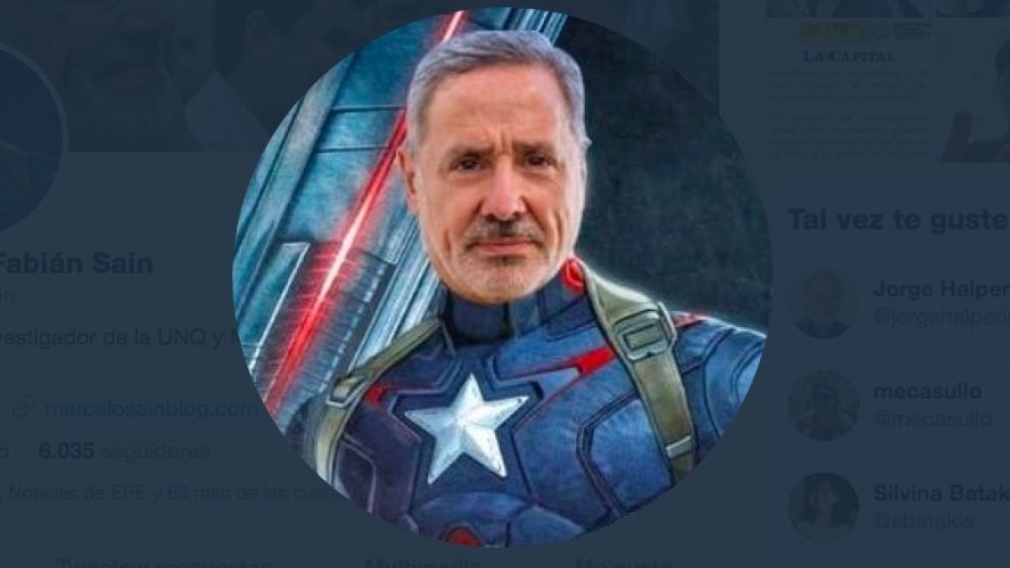 Ministro Sain como Superheroe | Foto:Cedoc